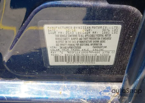 2019 Nissan Sentra S from USA, damaged, VIN 3N1AB7AP6KY250566